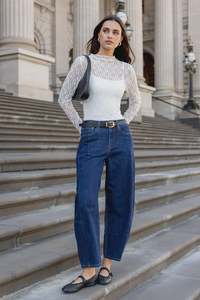 Excluding Already Discounted: Among The Brave Graduate Dark Blue Stretch Barrel Jeans