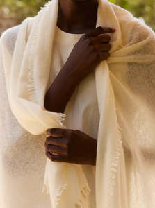 Open Knit Cashmere Shawl
