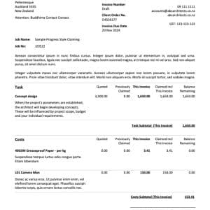 Products: Xero Custom Invoice