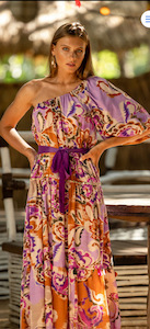 Products: Tiffany dress.Gorgeous one shoulder printed dress. - Katerina Boutique