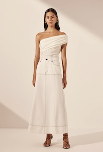 Hana Panelled Midi Skirt - Katerina Boutique