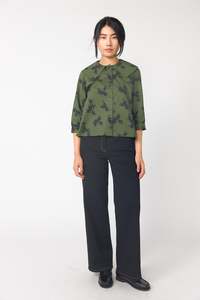 Denim low rise trouser