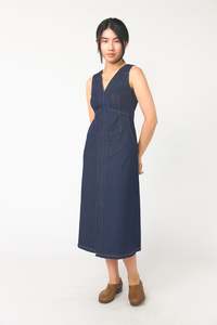 Denim picket dress