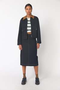 Outerwear: Denim duplex jacket