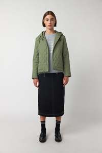 Outerwear: Quilted cropped parka
