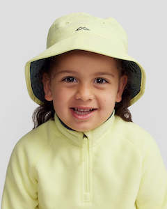 Kids’ Reversible Bucket Hat - Zing/Forest Nature Lines Print
