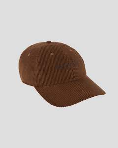 Embroidered Cord Cap - Bark