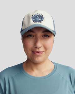 Embroidered Trucker Cap  -  Natural/Vapor