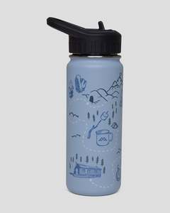 Kids' Straw Lid Insulated Bottle - 530 ml - Tech Blue