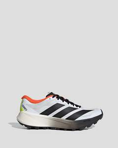 Men's Adidas Terrex Agravic 4 Trail Shoes - White/Core Black/Semi Impact Orange