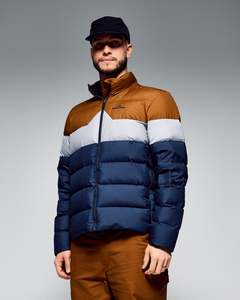 Down: Men's Epiq Limited Down Jacket - Dark Saphire Block