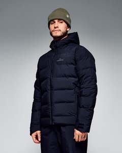 Down: Men's Epiq Waterproof Hooded Down Jacket - Black