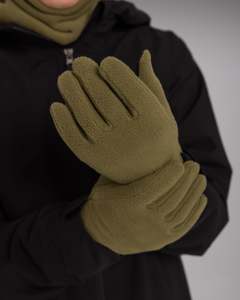 Kids' Ridge 100 Primaloft Fleece Gloves - Dark Fern