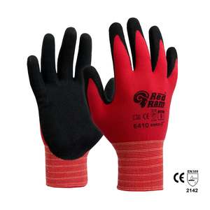Safety Security: Esko Red Ram Gloves With Latex Coated Palm 9