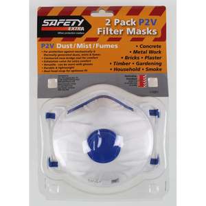 Safety Extra P2V Disposable Valved Respirator Pack of 2