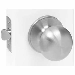 Locware Royal Passage Knob Set Satin Stainless Steel Finish