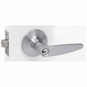 Cabin Handles Knobs: Locware Florence Entrance Lever Set Satin Chrome Finish