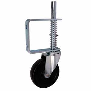 Castors: Titan Rubber Gate Castor Wheel 100mm Black