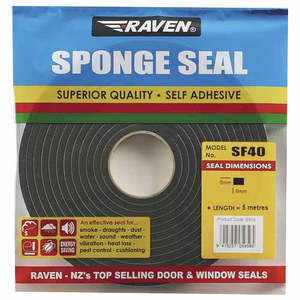 Raven Multi-purpose Sponge Seal SF40 9mm x 6mm x 5m Black