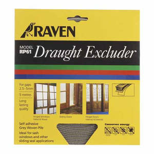 Raven Door & Window Frame Draught Strip 7mm x 6mm x 5m Grey