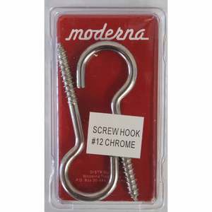 Hooks: Moderna Screw Hook L:80mm. W:30mm