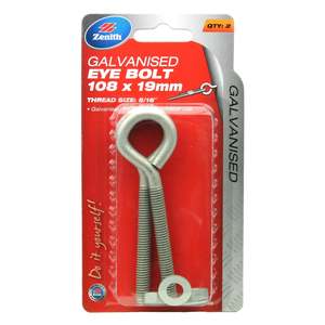 Zenith Eye Bolt 108 x 19mm Galvanised