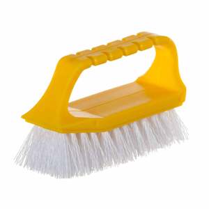 Indoor Cleaning: Browns Handled Scrub Brush 130mm Yellow/White