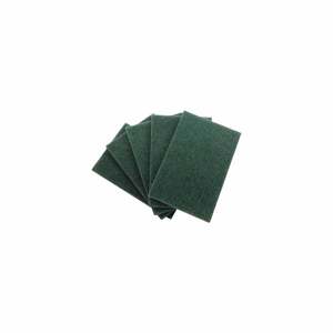 Number 8 Scouring Pads Pack of 5 L: 150mm, W: 100mm Green