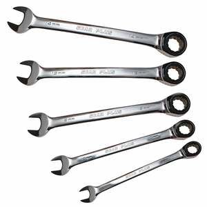 Spanners Spanner Sets: Fuller Pro Ratchet Spanner Set 5 Piece Chrome
