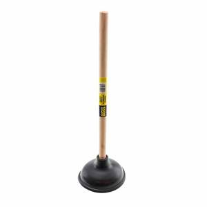 Drain Clearers: Plunger Boss Large Sink and Drain Plunger 150mm Black/Brown