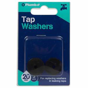 Plumb It Tap Washer 20mm Black