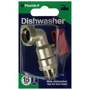 Parts Accessories: Plumb It Dishwasher Tap Male 15mm Red