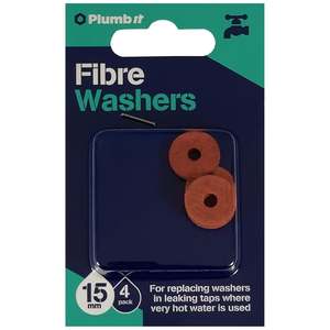 Parts Accessories: Plumb It Tap Washer Fibre 15mm Red