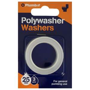 Toilet Parts: Plumb It Polywasher 25mm Clear