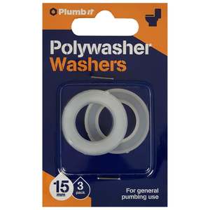 Plumb It Polywasher 15mm Clear