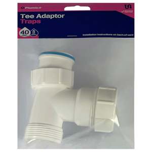 Traps Wastes Fittings: Plumb It Trap Compression Tee Adaptor 40mm