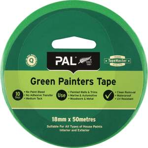 PAL TapeMaster Green Painters Tape 18mm x 50m