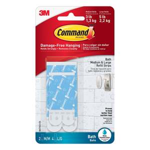 Bathroom Accessories: Command Bath Assorted Refill Strips