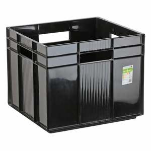 Plastic Storage: IP Plastics GT Cube Recycled Storage Box 30 litre Black