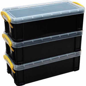 Plastic Storage: Tuffbox TinyTuff Plastic Storage Boxes L:  210mm, W: 105mm D: 65mm Pack of 3