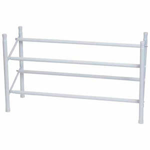 Wardrobe Organisers: Whitmor Expanding Shoe Rack H: 356mm, W: 222mm, D: 1140mm White