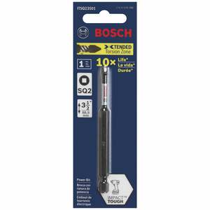 Drill Screwdriver Accessories: Bosch Impact Tough Square Screwdriver Bit R2
