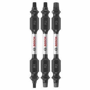 Drill Screwdriver Accessories: Bosch Impact Tough Square Double-Ended Bit Set 3 Piece
