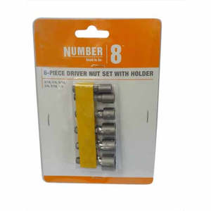 Drill Screwdriver Accessories: Number 8 Nut Driver Set 6 Piece