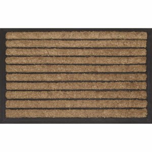 Mats Runners: Non-Branded Coir rubber doormat W: 400mm, L: 600mm Black and Natural