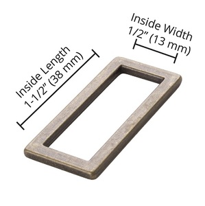 Antique Brass Rectangle Ring 1½" - Katipatch Patchwork & Quilting Boutique