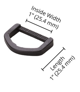 Black Plastic D-Rings 1" - Katipatch Patchwork & Quilting Boutique