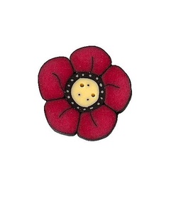Products: Strawberry Wildflower Button (2 sizes) - Katipatch Patchwork & Quilting Boutique