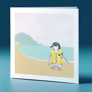 Life Jacket Korora Surfs Up Greeting Card