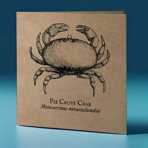 Pie Crust Crab Critter Greeting Card
